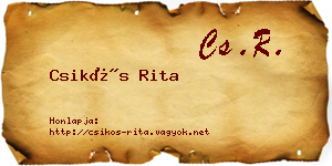 Csikós Rita névjegykártya