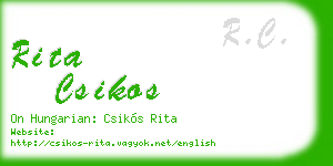 rita csikos business card