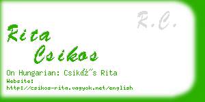 rita csikos business card